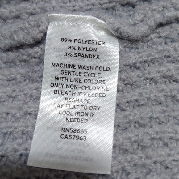 Caslon Open Front Cardigan Sweater Pockets LONG Sleeves In Grey Size S NWT - Picture 11 of 11